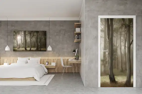 Fotogeschenk-Türaufkleber günstig, alle Türgrößen, einfach anzubringen.