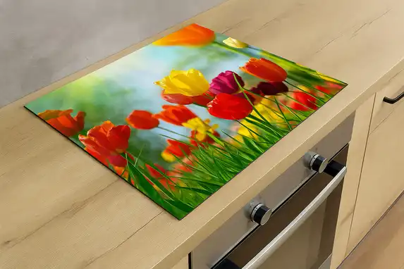 Ihr Induktionskochfeldschutz mit einzigartiger Küchendekoration, Ihrem eigenen Foto oder einem Foto aus unserer Bilddatenbank!