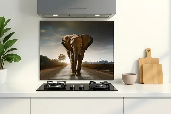 Der Spritzschutz lässt sich optimal mit einem feuchten Tuch reinigen, ist kinderleicht mit Klebestreifen zu montieren und selbstverständlich hi