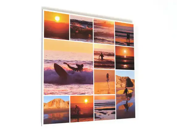 Fotocollage auf Aluminiumdruck.