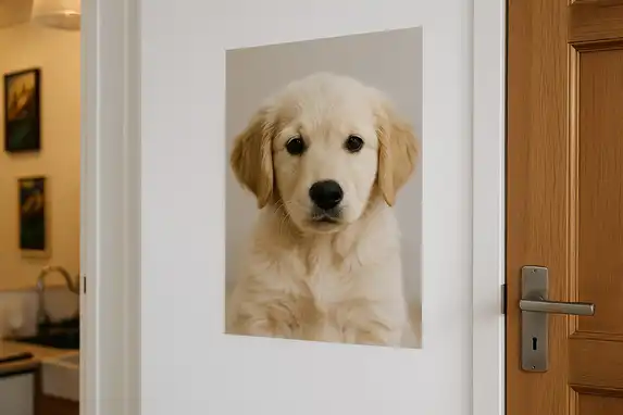 Wunderschönes Fotoposter des süßesten Hundes.