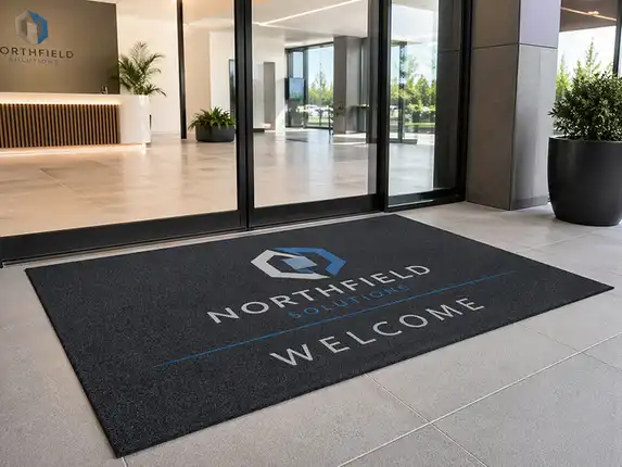 Bedruckte Fußmatte mit Logo für Eingänge von Unternehmen