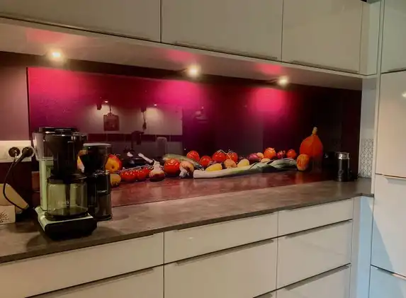 Foto auf Plexiglasdruck speziell für die Küche, maßgefertigt.