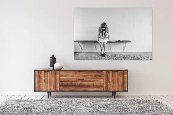 Portraitfoto auf Aluminiumdruck